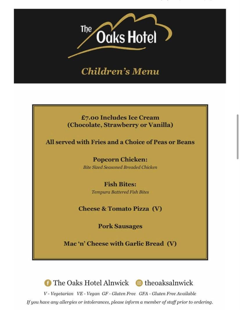 The Oaks Hotel Alnwick Eksteriør billede